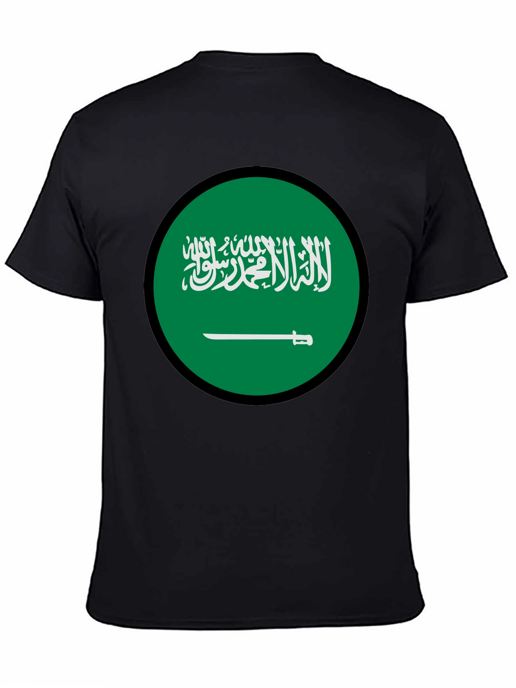 Saudi Arabia Flag Graphic T-Shirt - Black