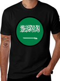 Saudi Arabia Flag Graphic T-Shirt - Black