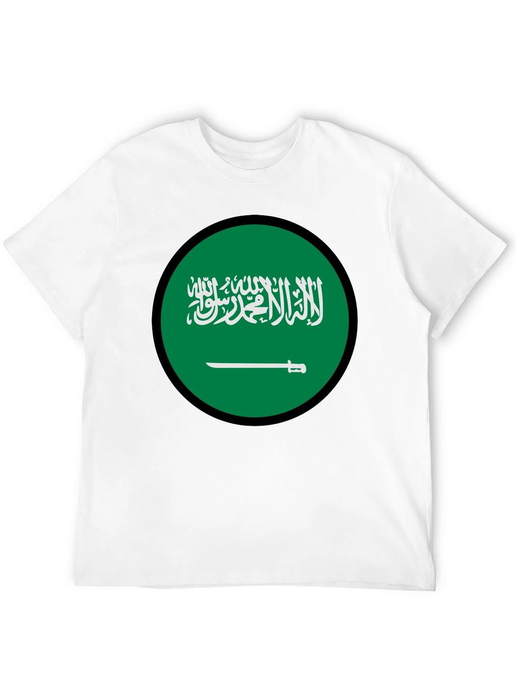 Saudi Arabia Flag Graphic T-Shirt - Black