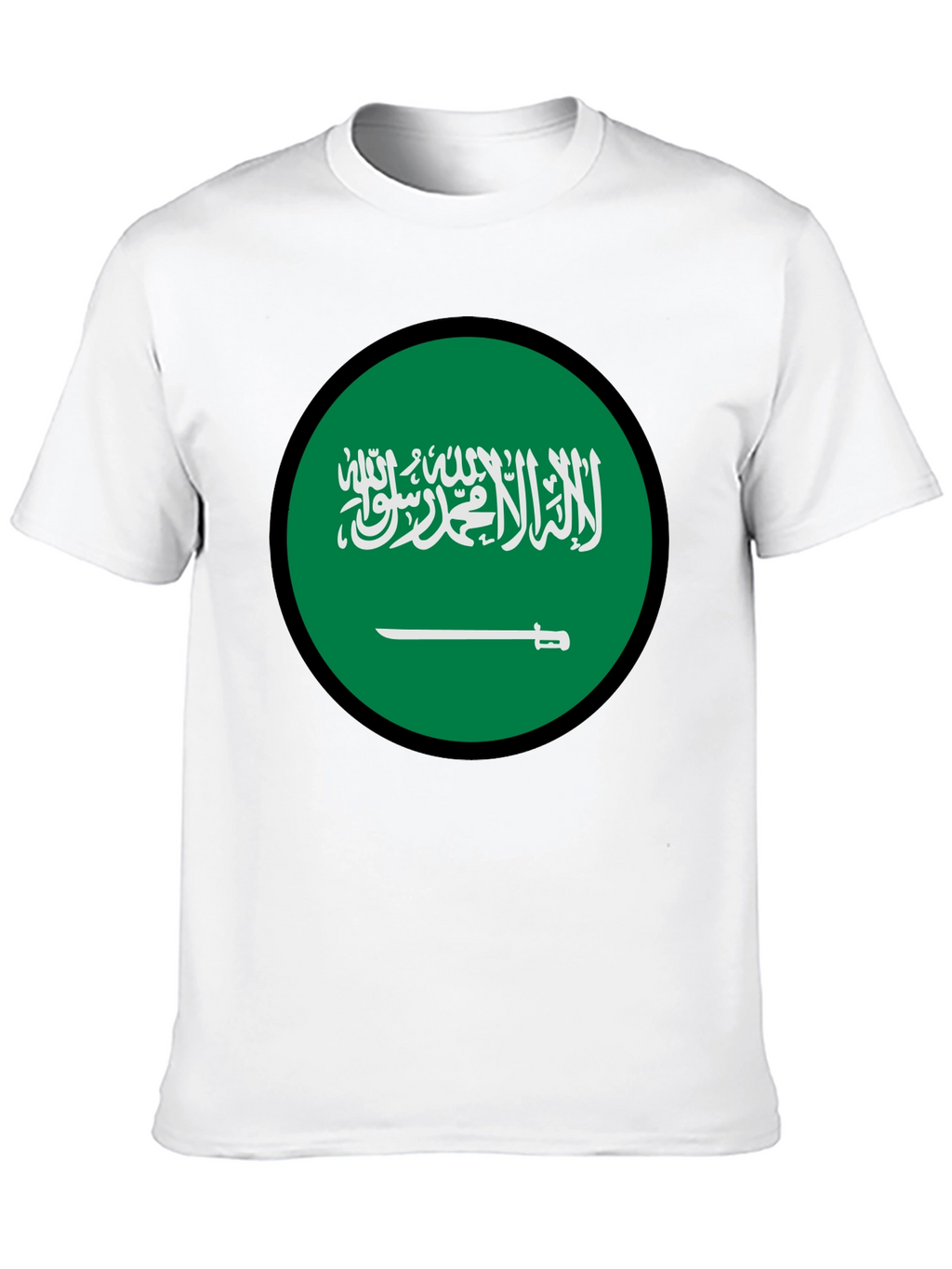Saudi Arabia Flag Graphic T-Shirt - Black