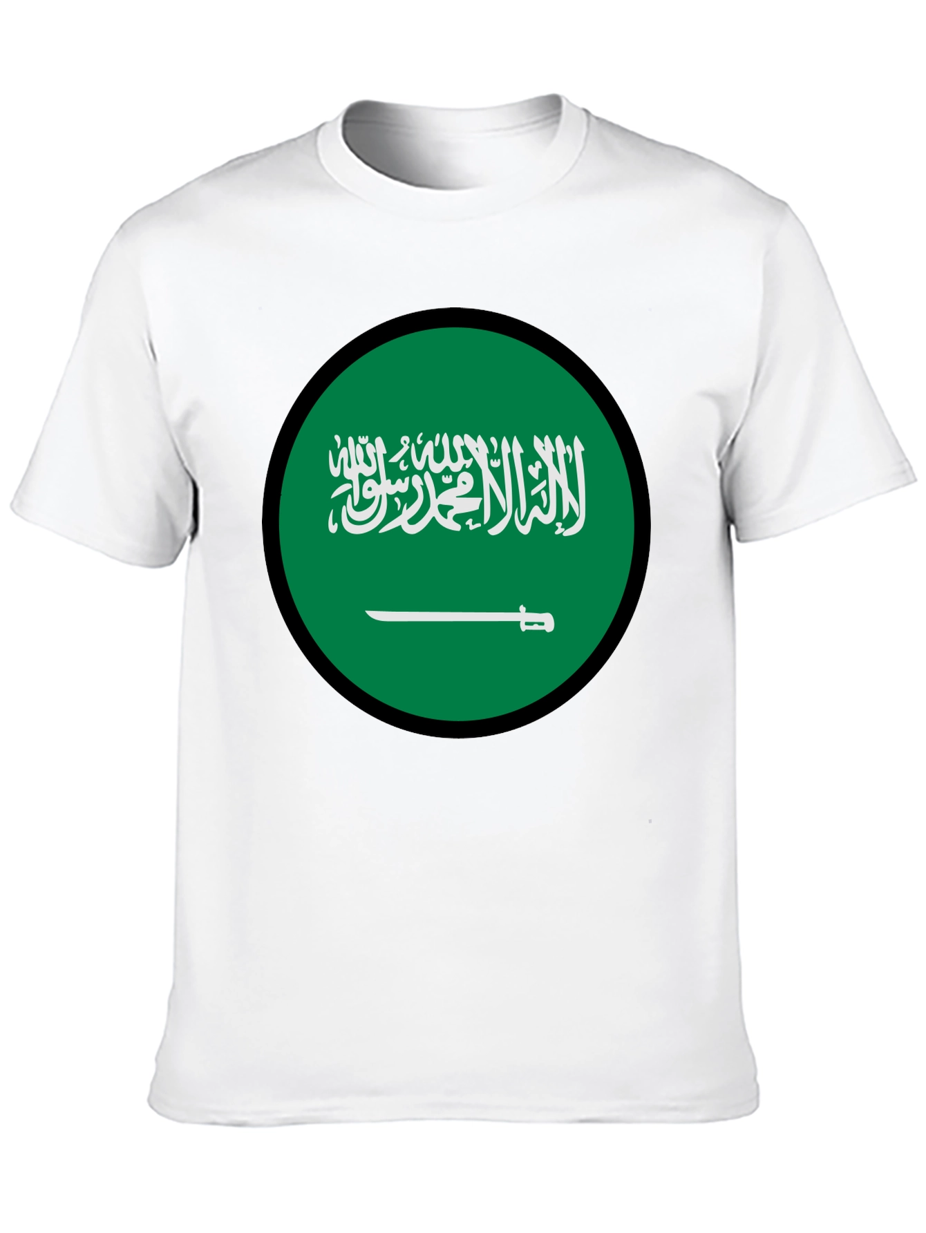 Saudi Arabia Flag Graphic T-Shirt - Black