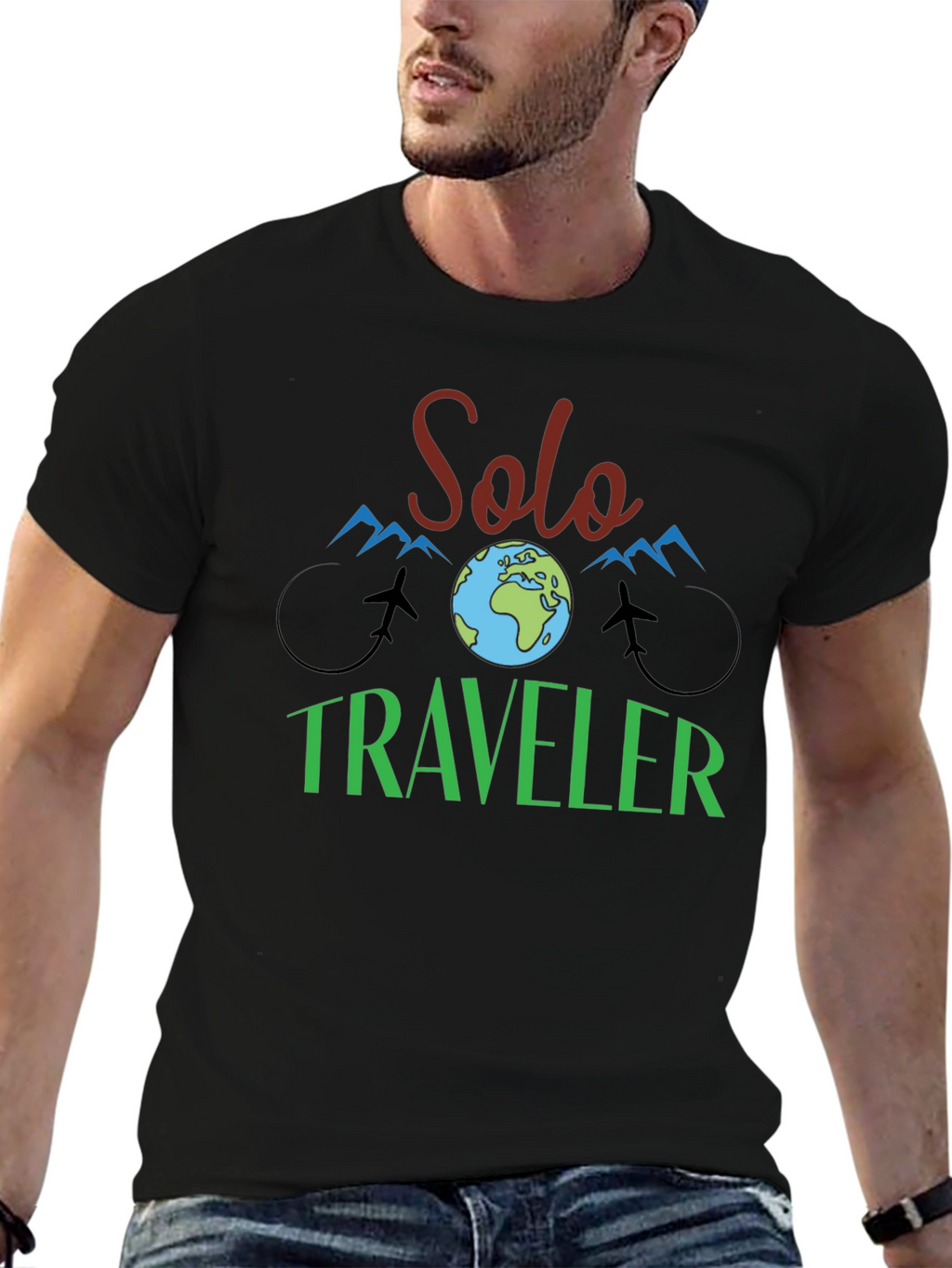 Solo Traveler Graphic Tee - Adventure Ready!