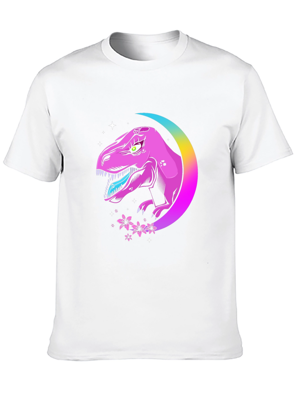 Dino Moon T-Shirt - Black Graphic Tee
