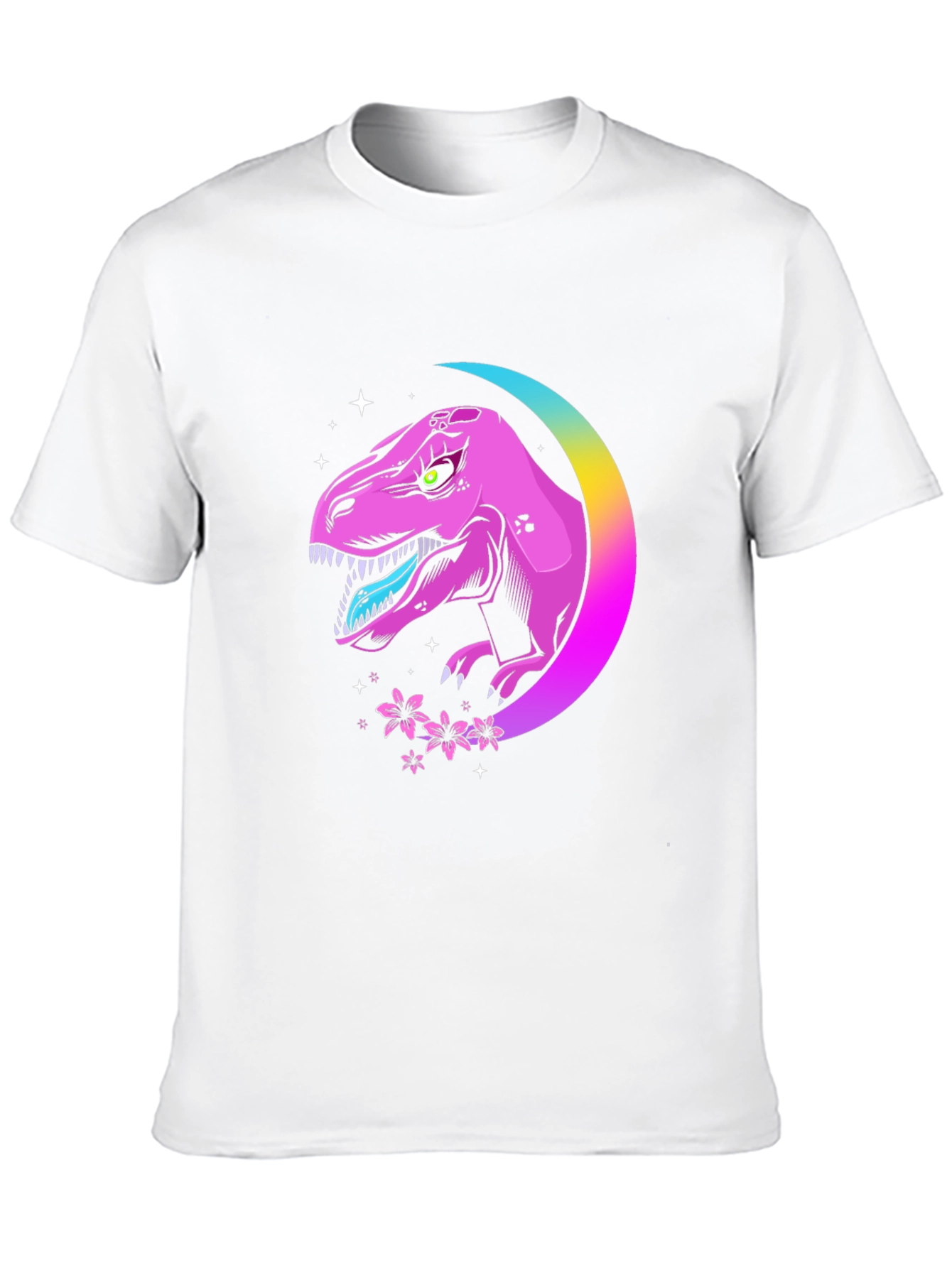 Dino Moon T-Shirt - Black Graphic Tee