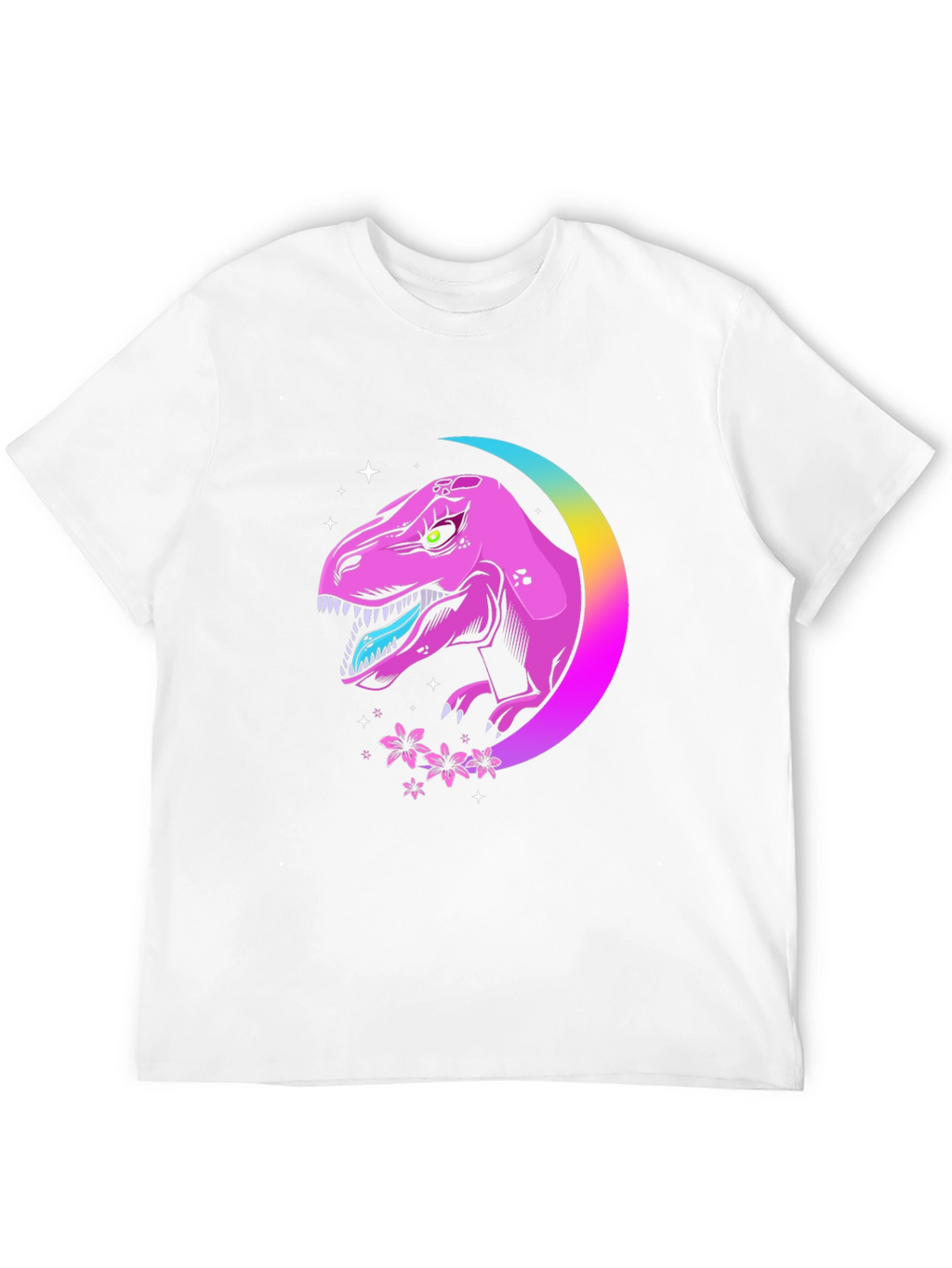Dino Moon T-Shirt - Black Graphic Tee