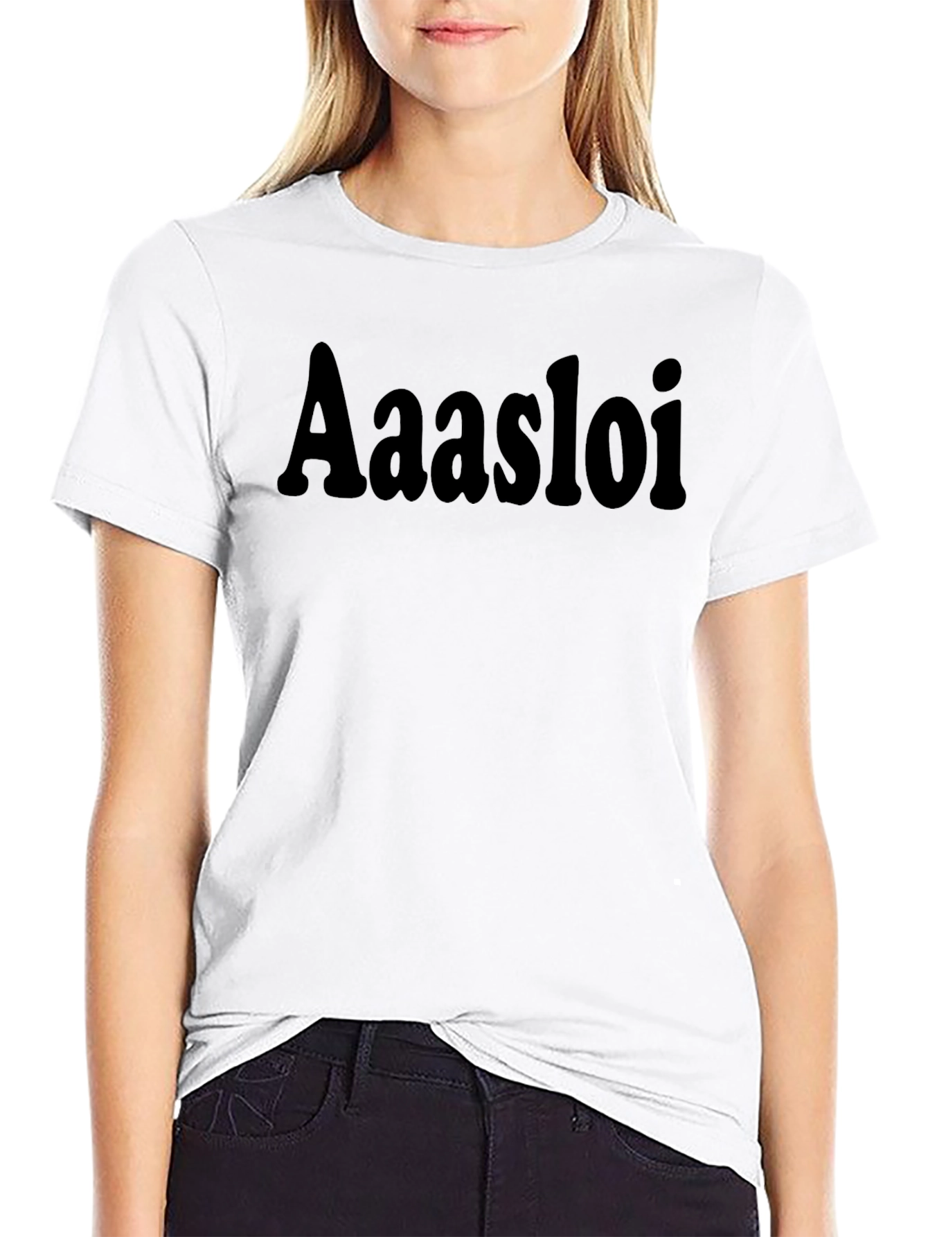 Aasloi Black Graphic T-Shirt - Casual Style