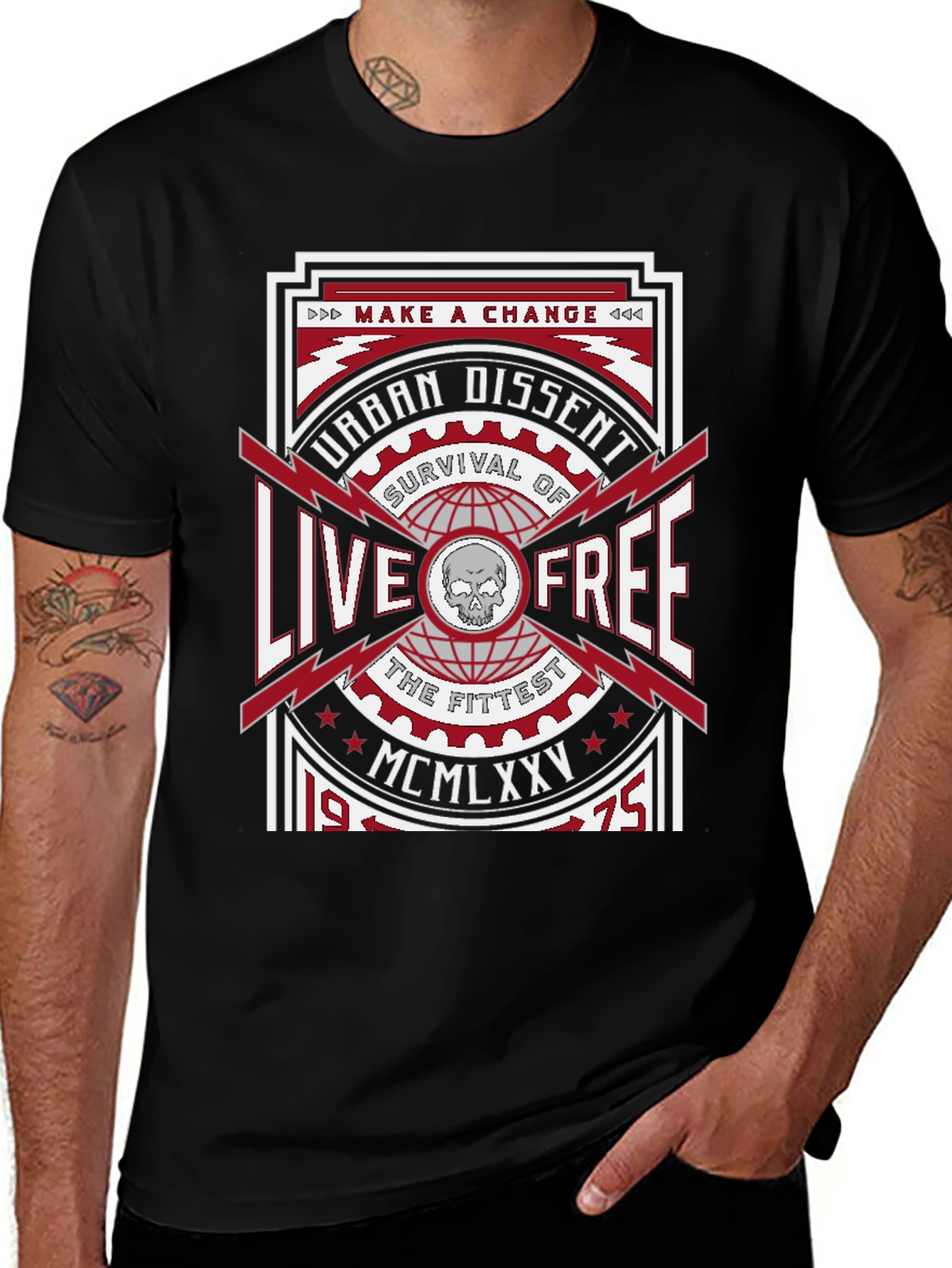 Urban Dissent Live Free Graphic T-Shirt