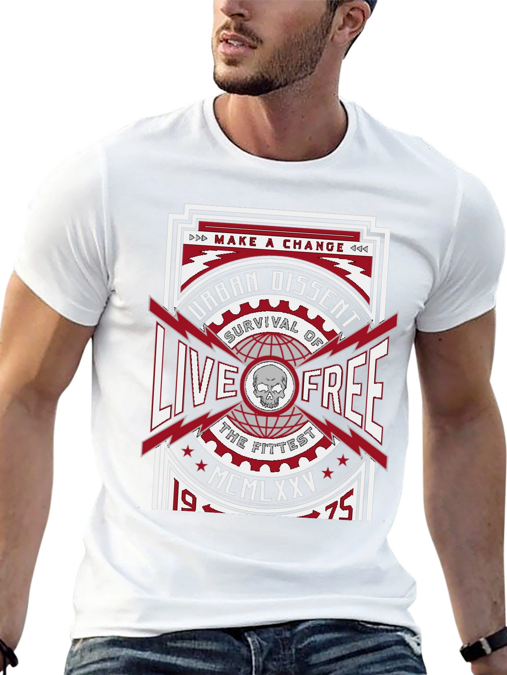 Urban Dissent Live Free Graphic T-Shirt