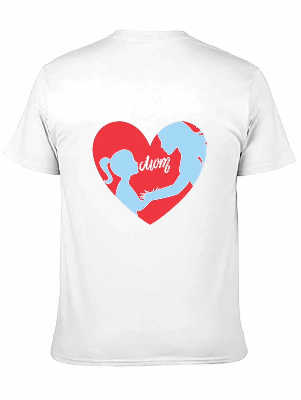 Mom & Daughter Heart T-Shirt - Black