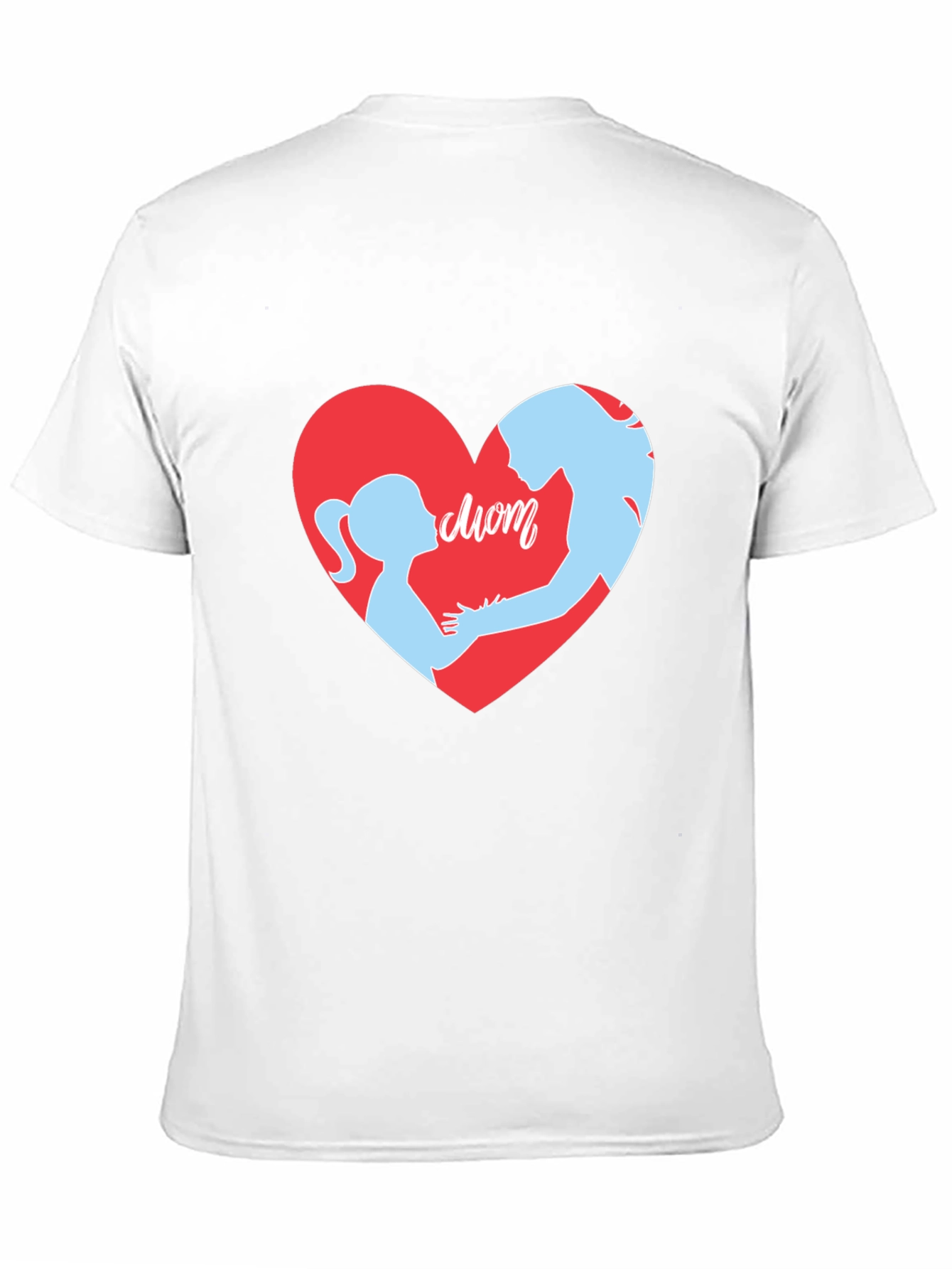 Mom & Daughter Heart T-Shirt - Black