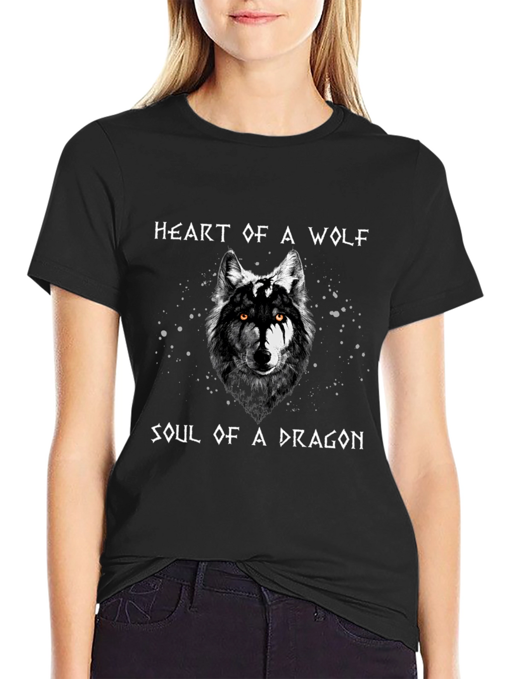 Heart of a Wolf Dragon Soul Graphic Tee