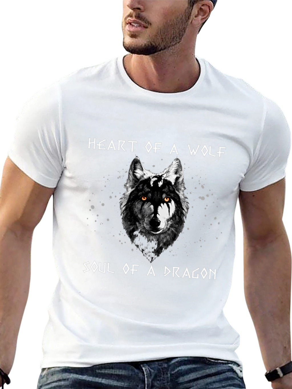 Heart of a Wolf Dragon Soul Graphic Tee