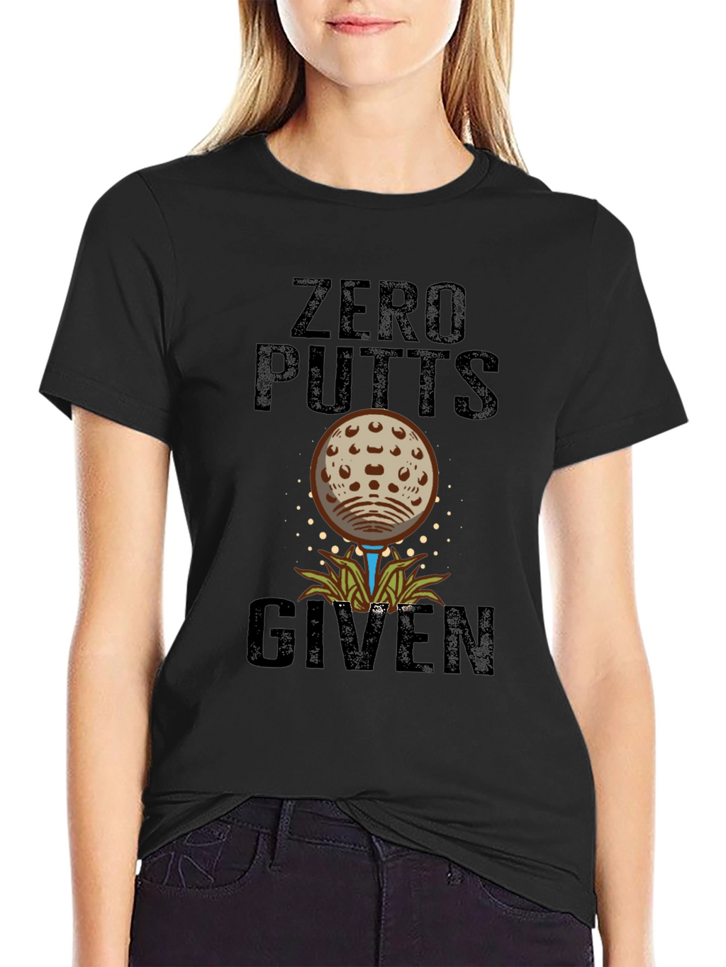 Zero Putts Given Funny Golf T-Shirt