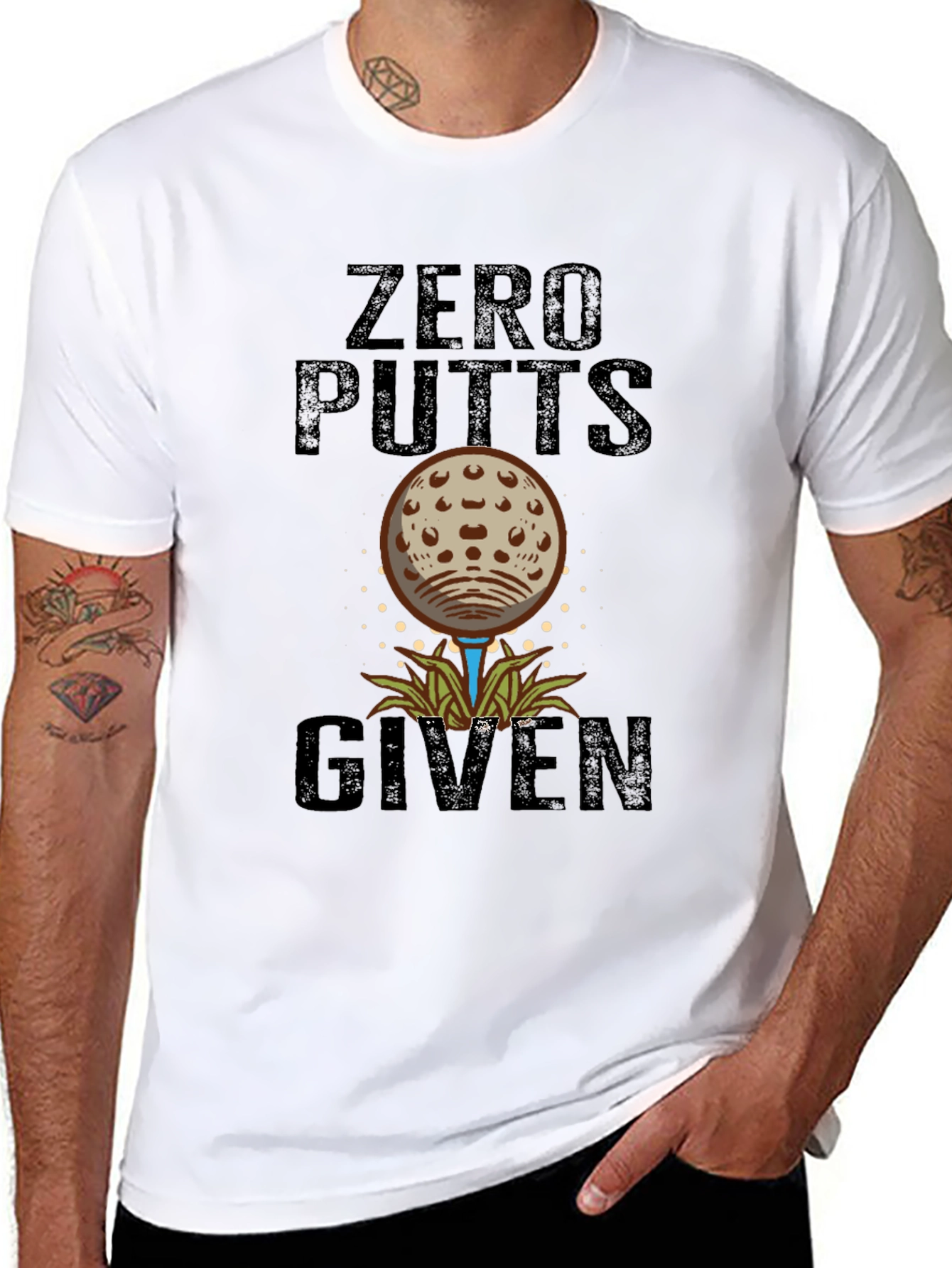 Zero Putts Given Funny Golf T-Shirt