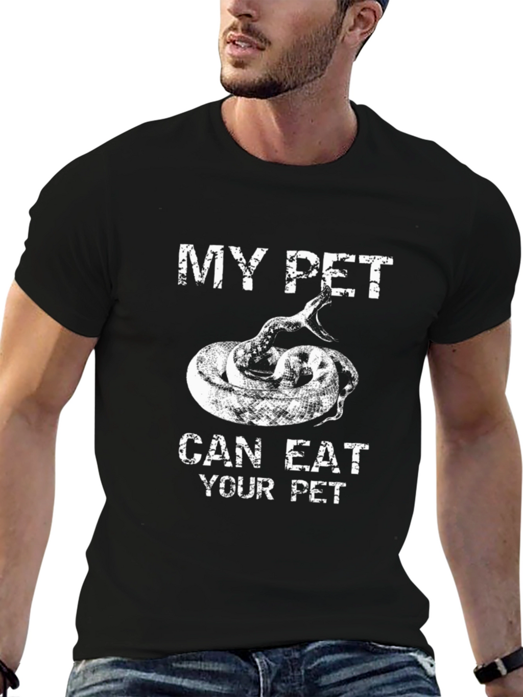 My Pet Can Eat Your Pet Snake Graphic T-Shirt