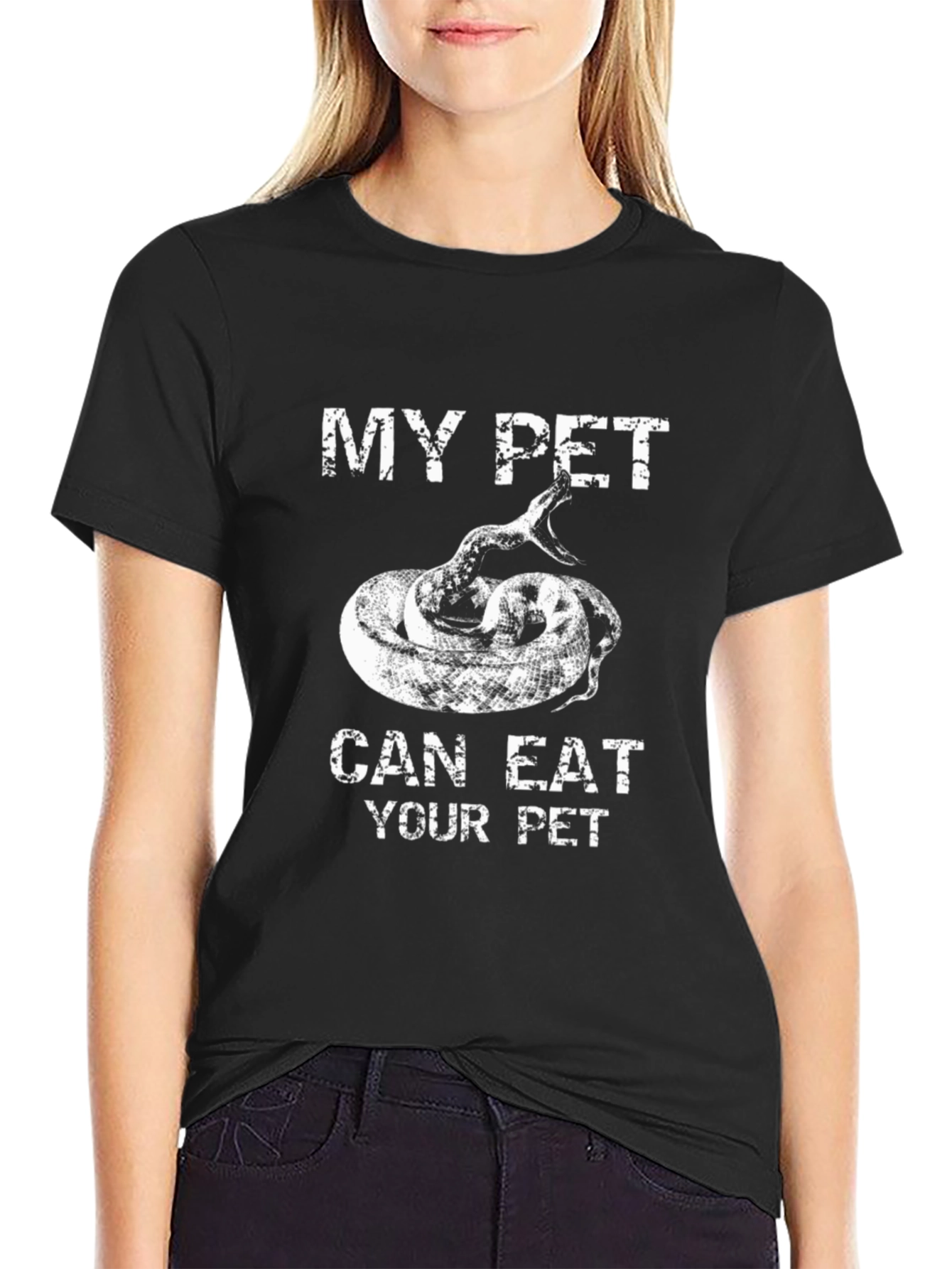 My Pet Can Eat Your Pet Snake Graphic T-Shirt
