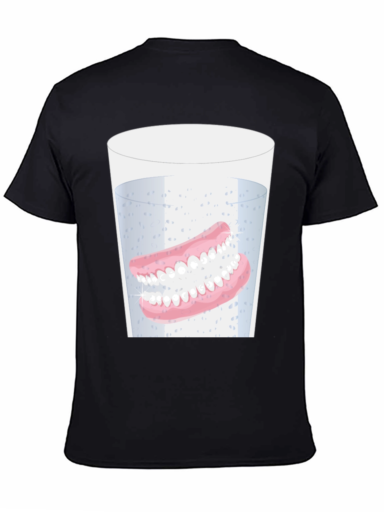Novelty Dentures in Water Graphic T-Shirt