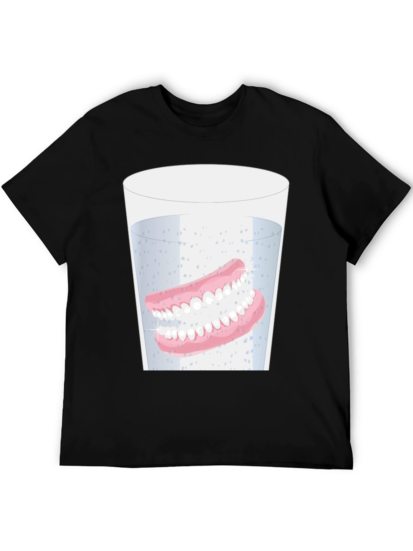 Novelty Dentures in Water Graphic T-Shirt