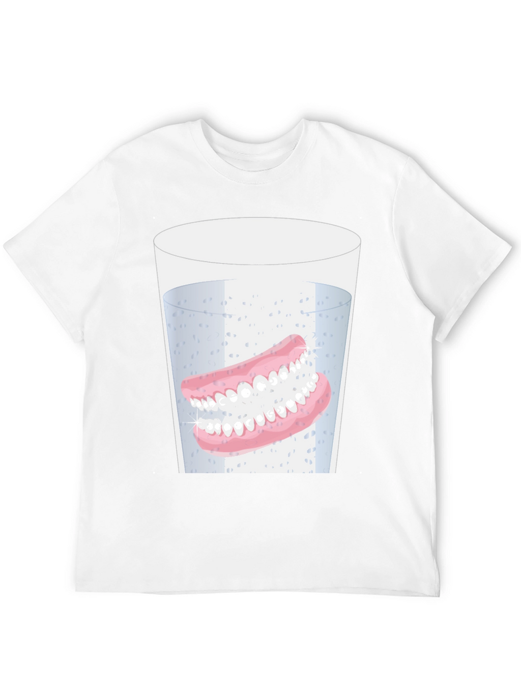 Novelty Dentures in Water Graphic T-Shirt