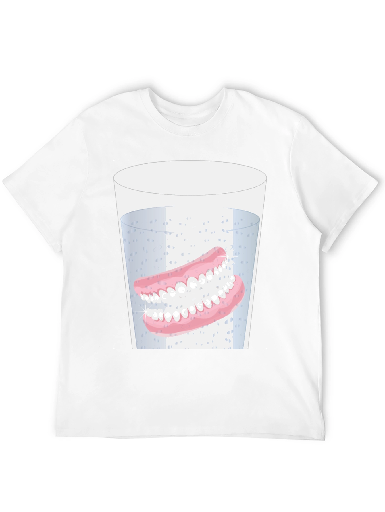 Novelty Dentures in Water Graphic T-Shirt