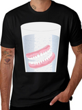 Novelty Dentures in Water Graphic T-Shirt