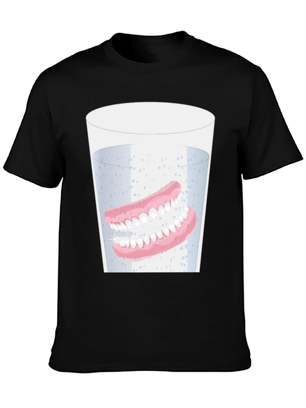 Novelty Dentures in Water Graphic T-Shirt