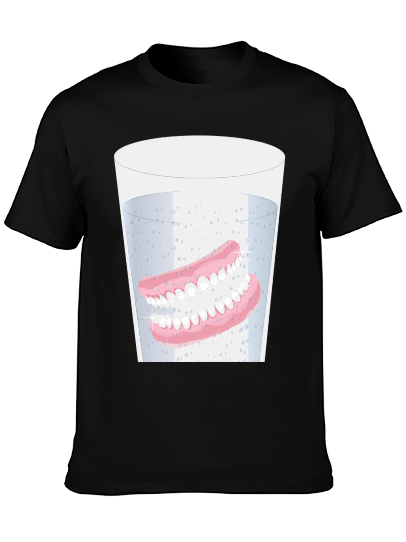 Novelty Dentures in Water Graphic T-Shirt