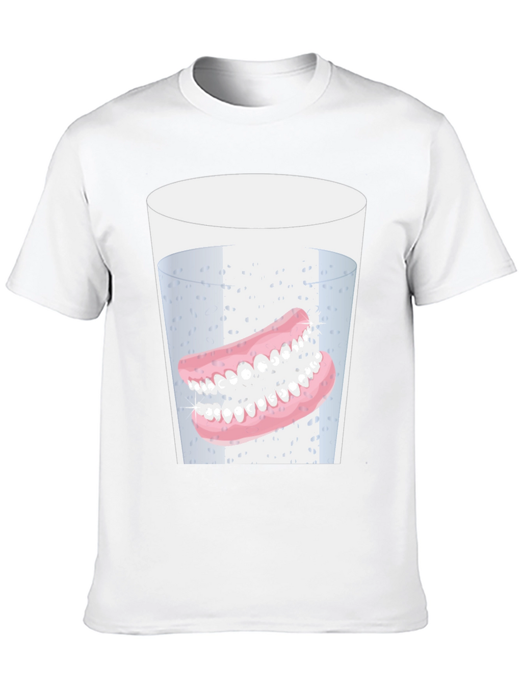 Novelty Dentures in Water Graphic T-Shirt