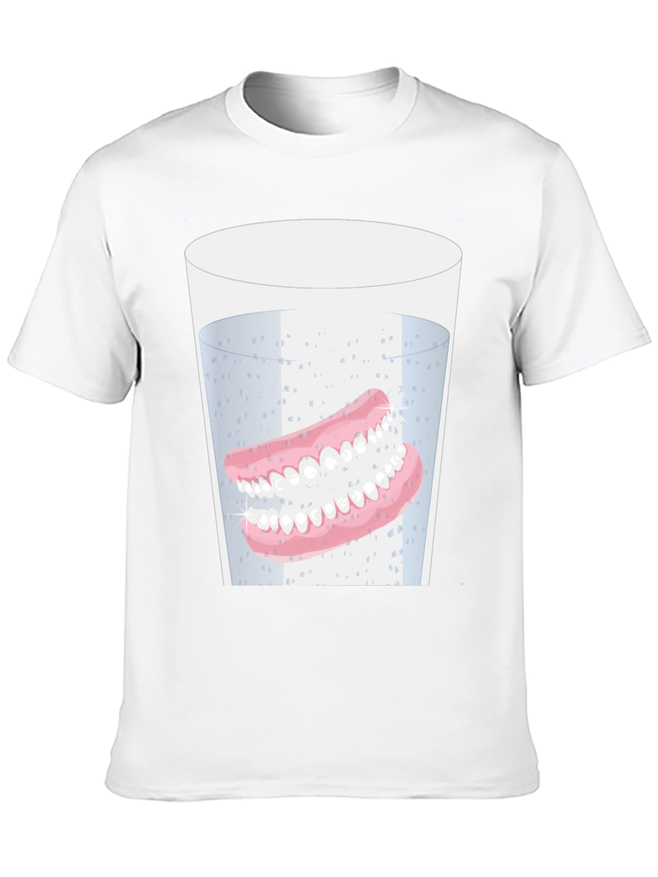 Novelty Dentures in Water Graphic T-Shirt