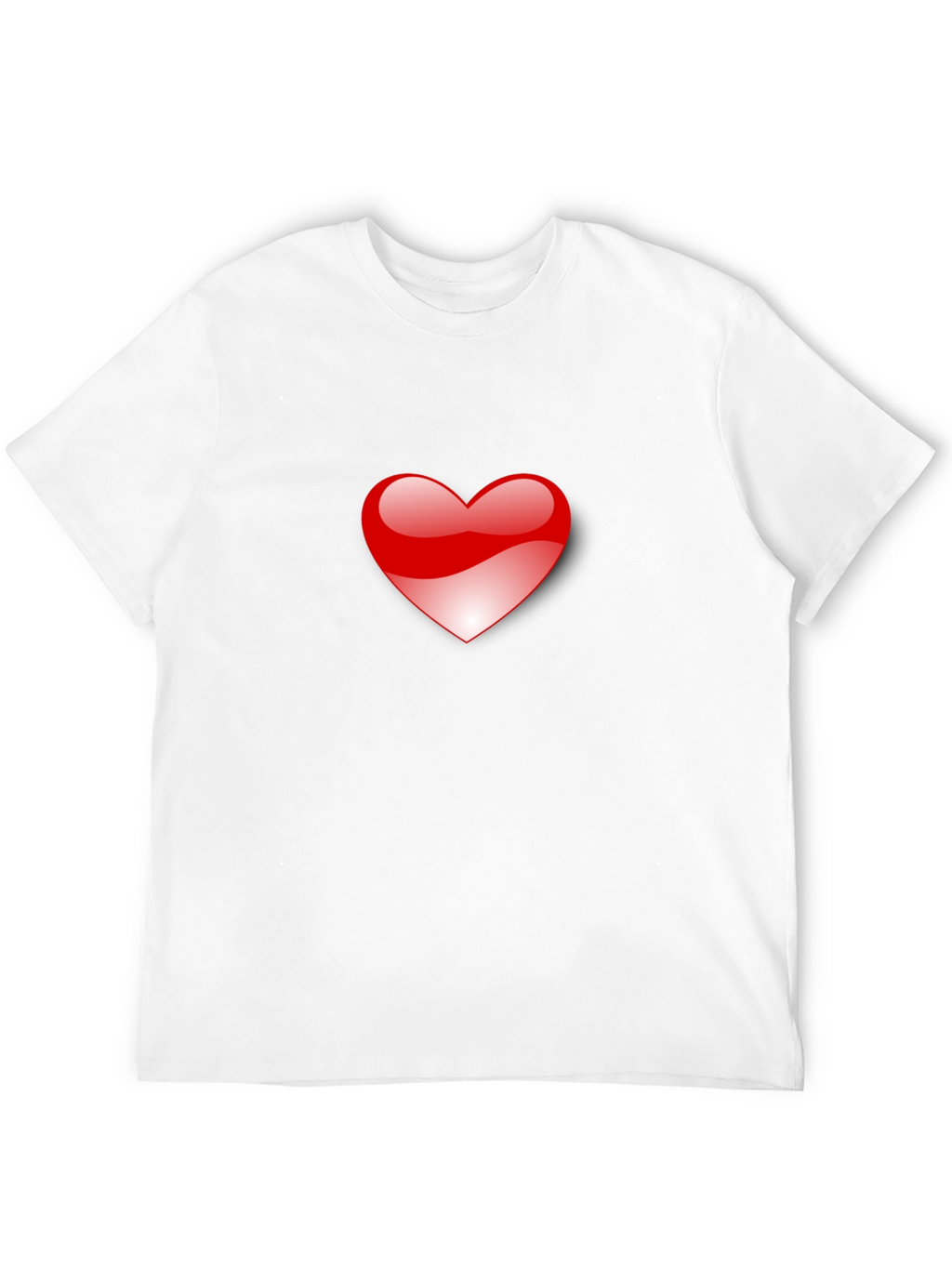 Heart Graphic Black T-Shirt for Men
