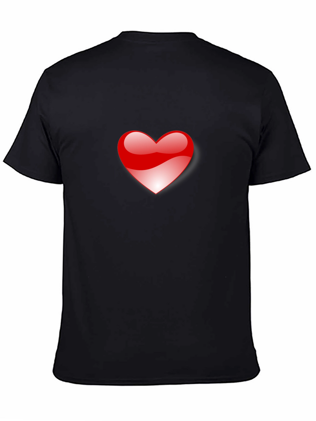 Heart Graphic Black T-Shirt for Men