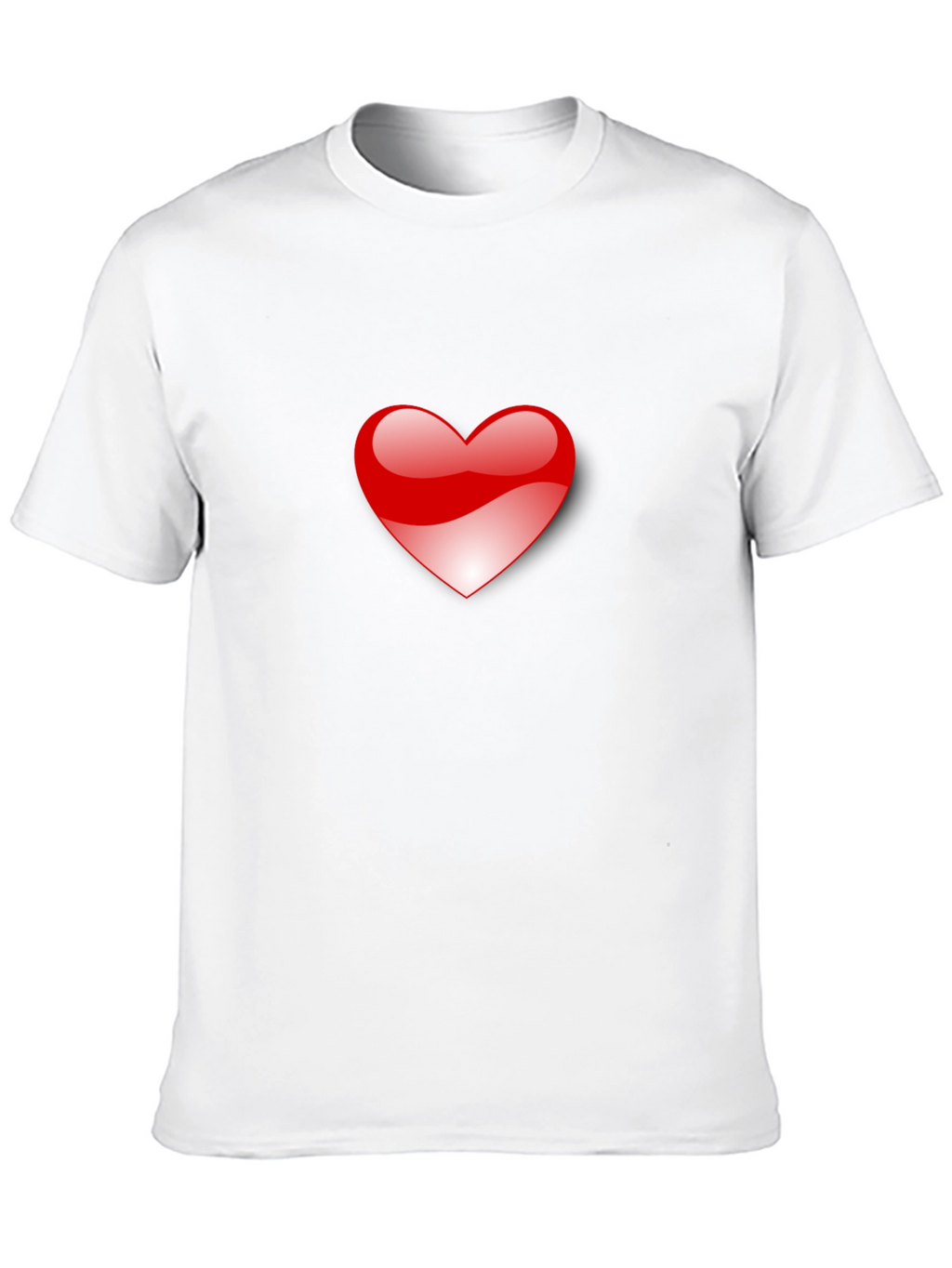 Heart Graphic Black T-Shirt for Men