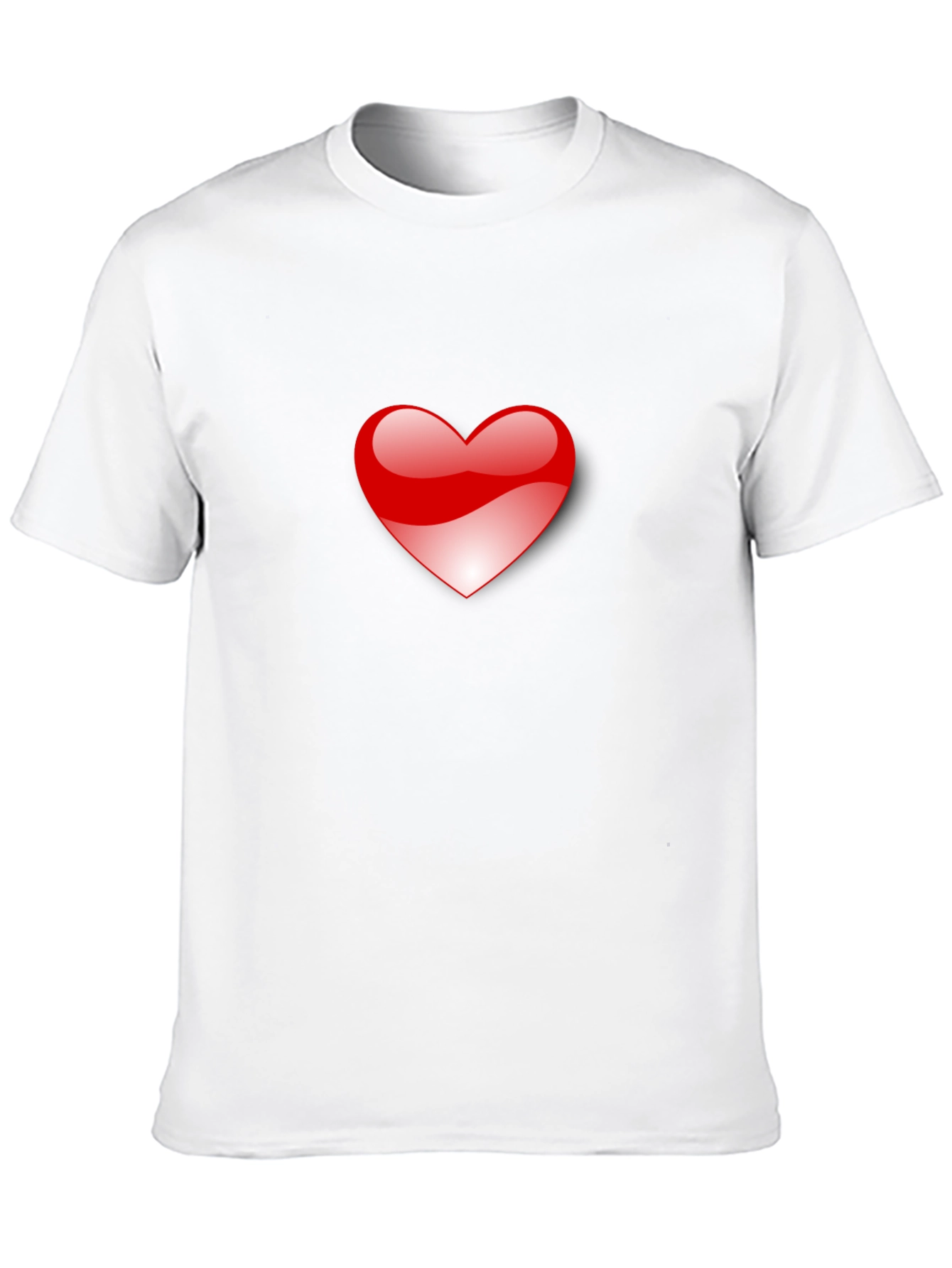Heart Graphic Black T-Shirt for Men