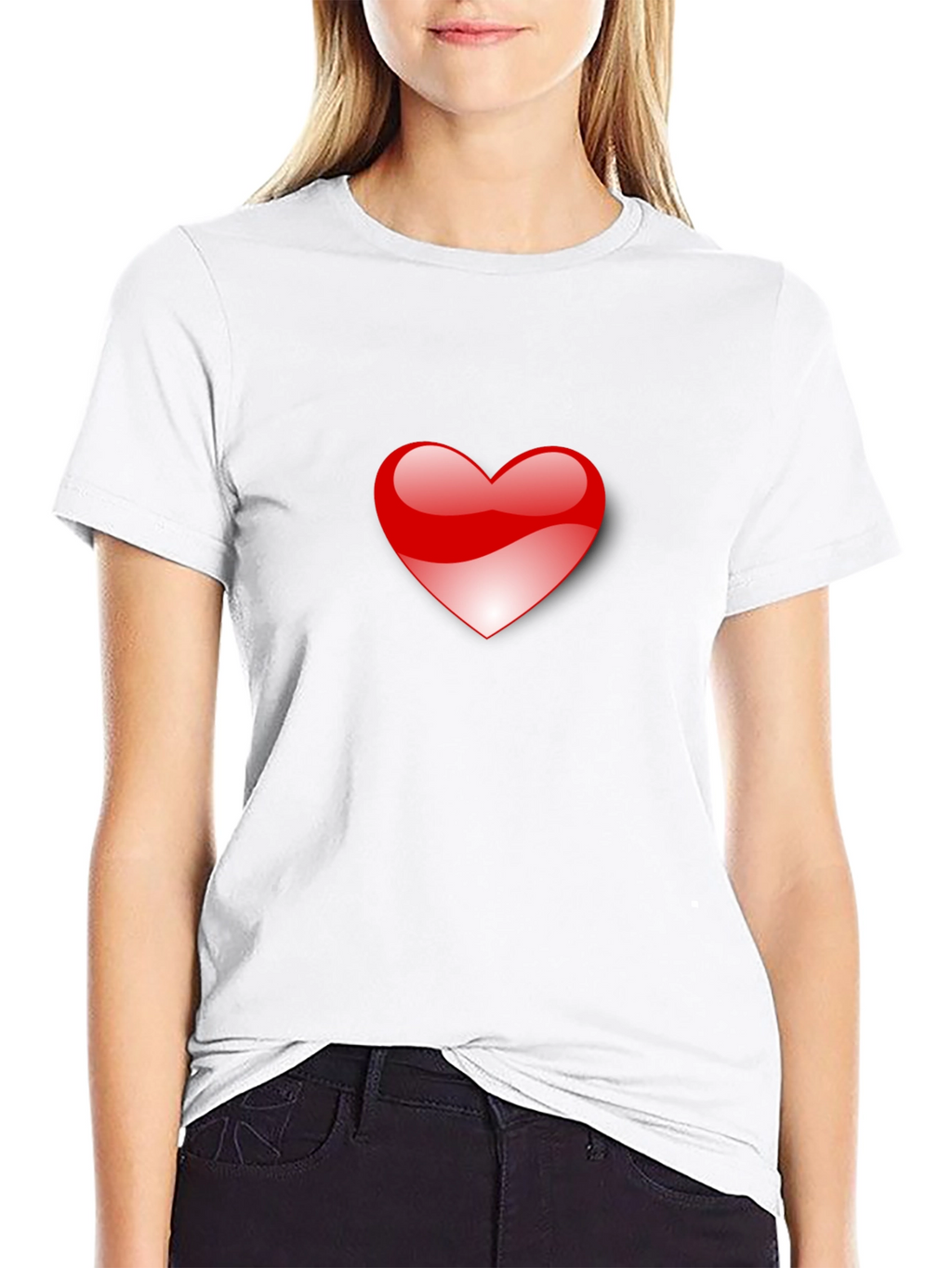 Heart Graphic Black T-Shirt for Men