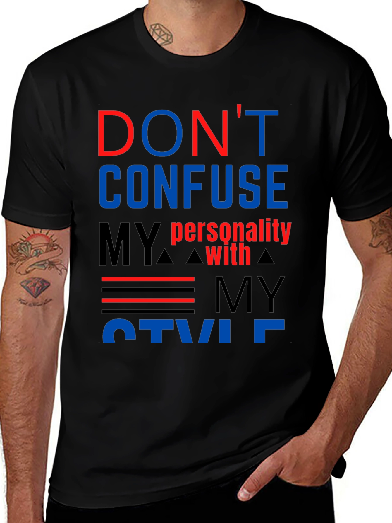 Dont Confuse My Personality T-Shirt - Bold Graphic Tee