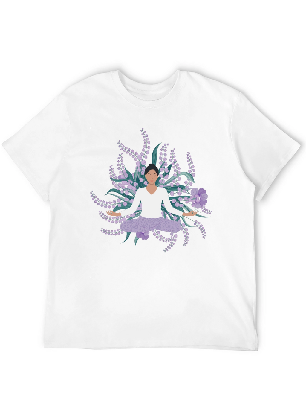 Yoga & Flowers Graphic Tee - Relaxed Fit