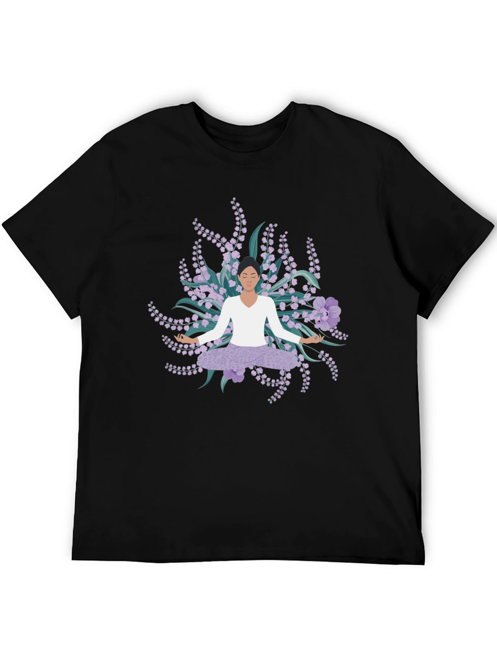 Yoga & Flowers Graphic Tee - Relaxed Fit