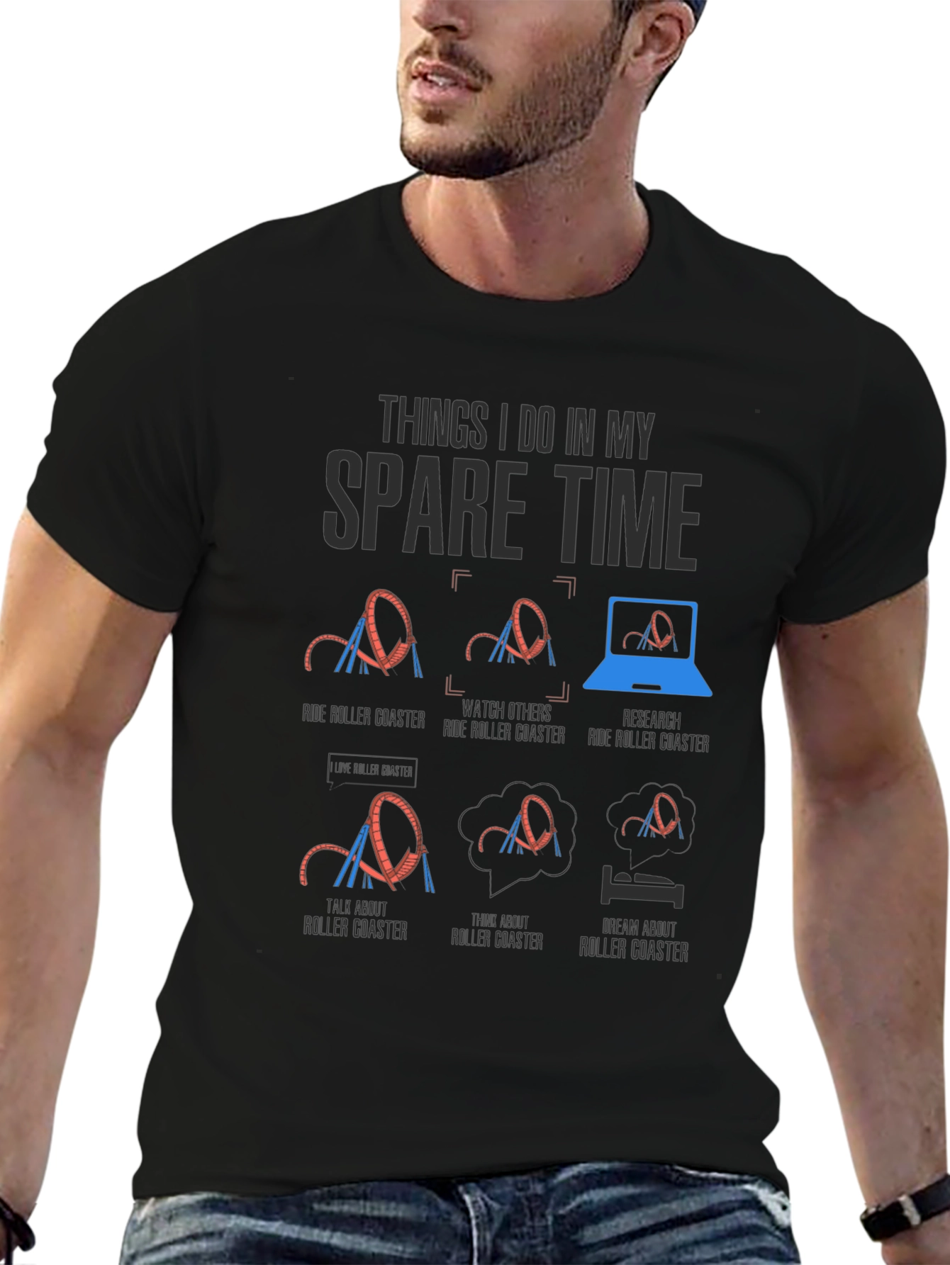 Roller Coaster Spare Time T-Shirt