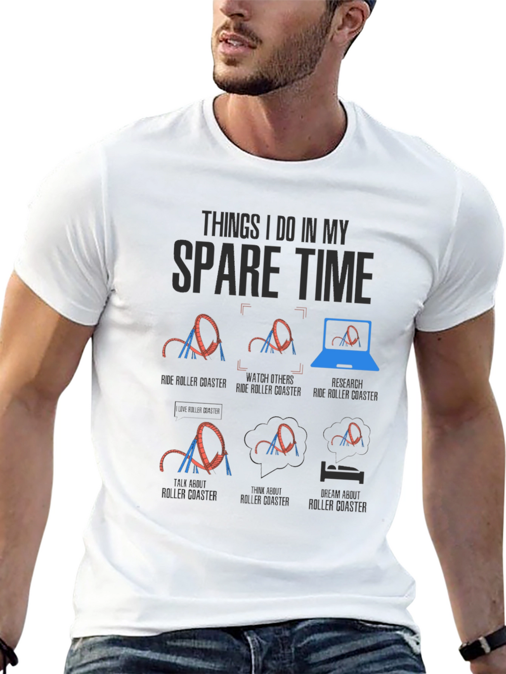 Roller Coaster Spare Time T-Shirt