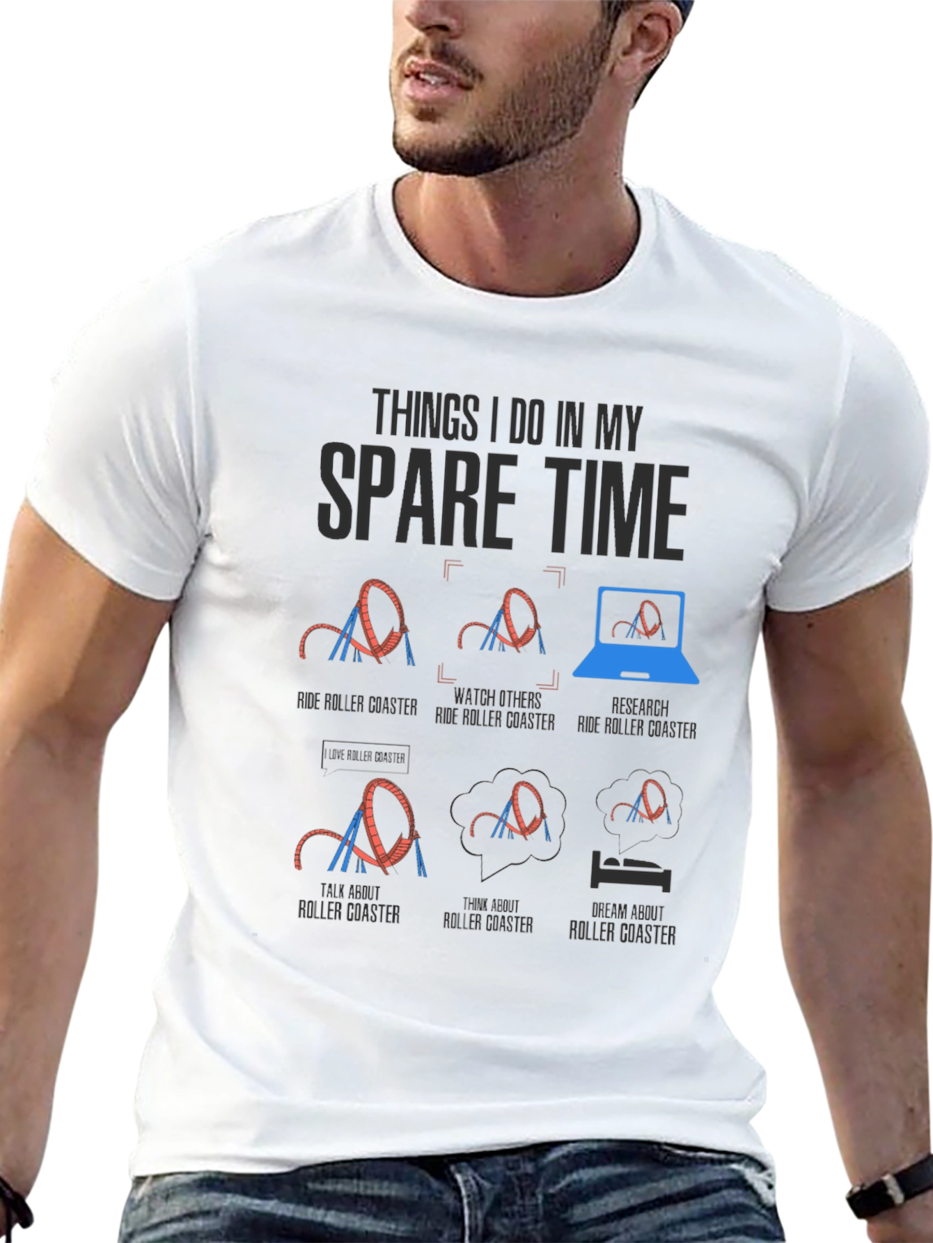 Roller Coaster Spare Time T-Shirt