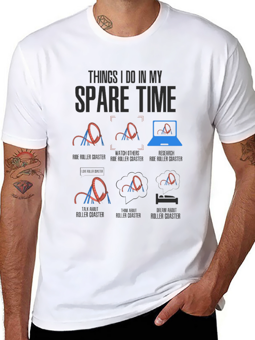 Roller Coaster Spare Time T-Shirt