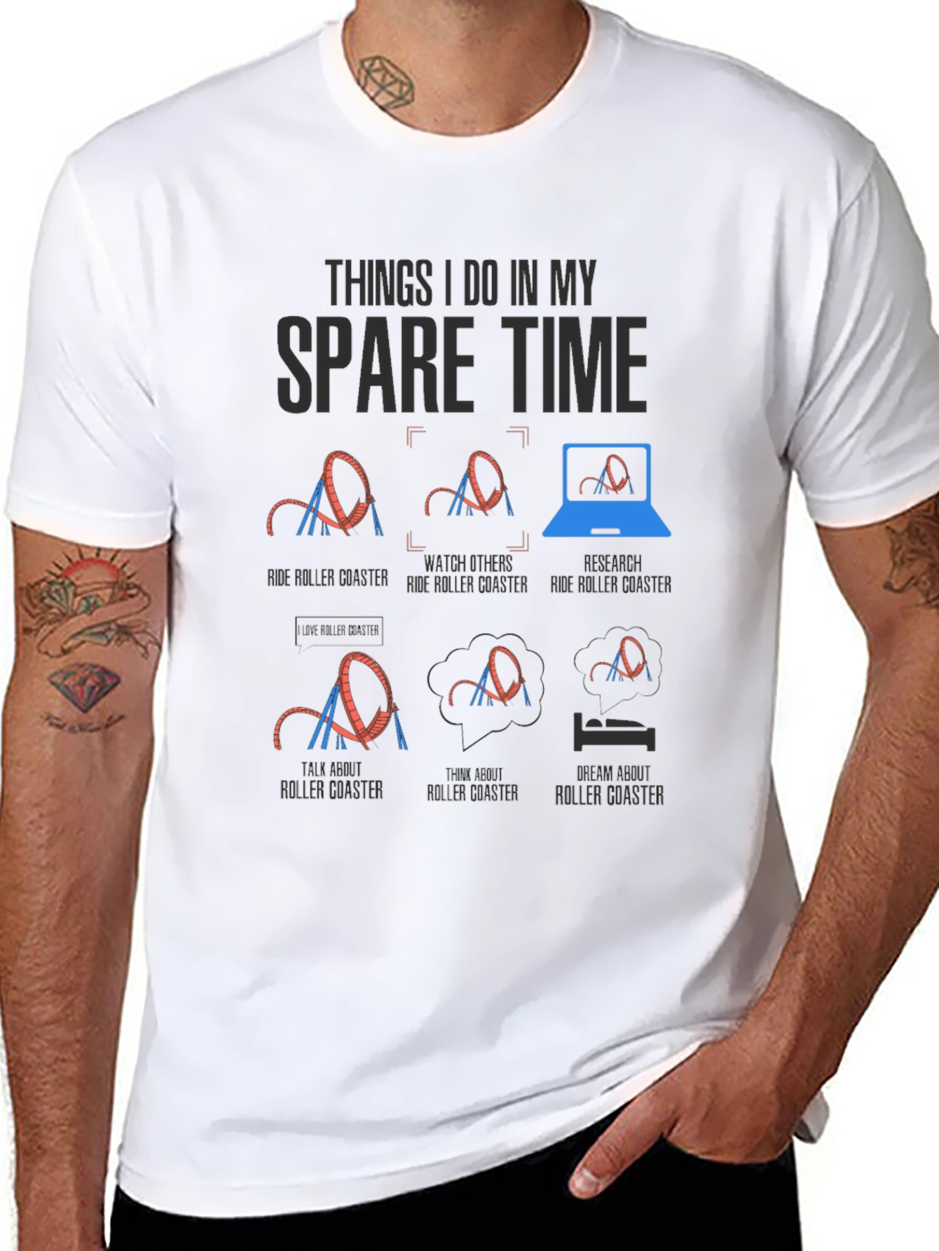 Roller Coaster Spare Time T-Shirt