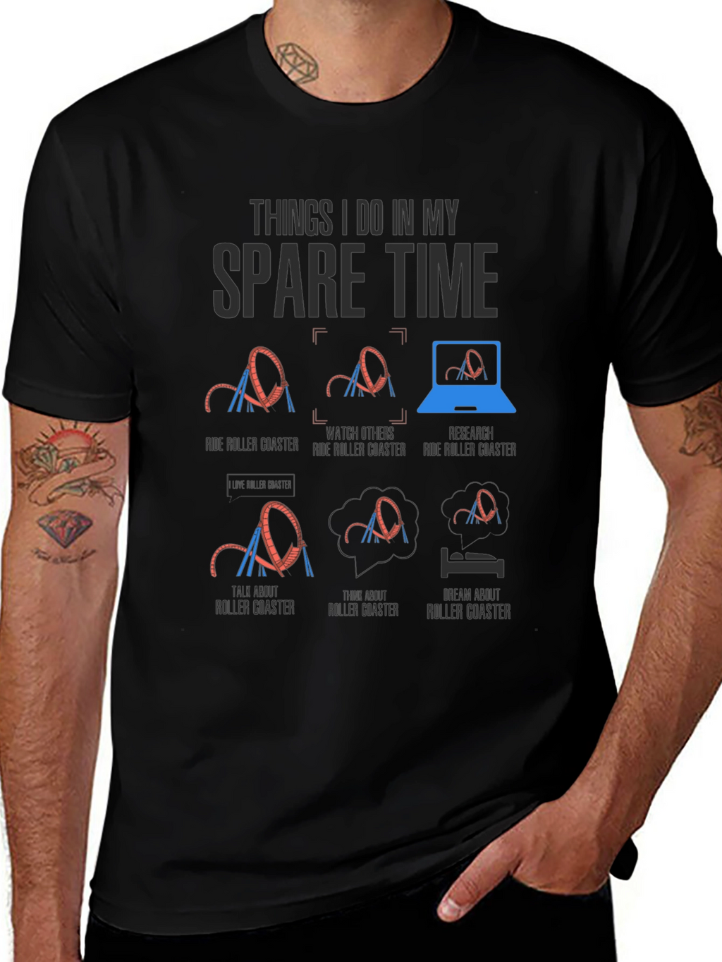 Roller Coaster Spare Time T-Shirt