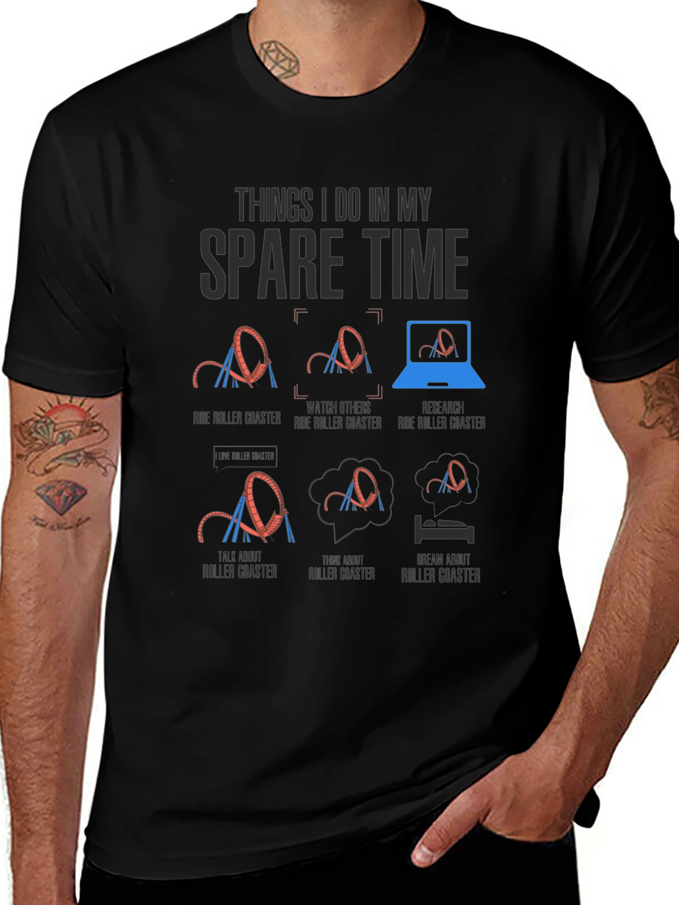 Roller Coaster Spare Time T-Shirt