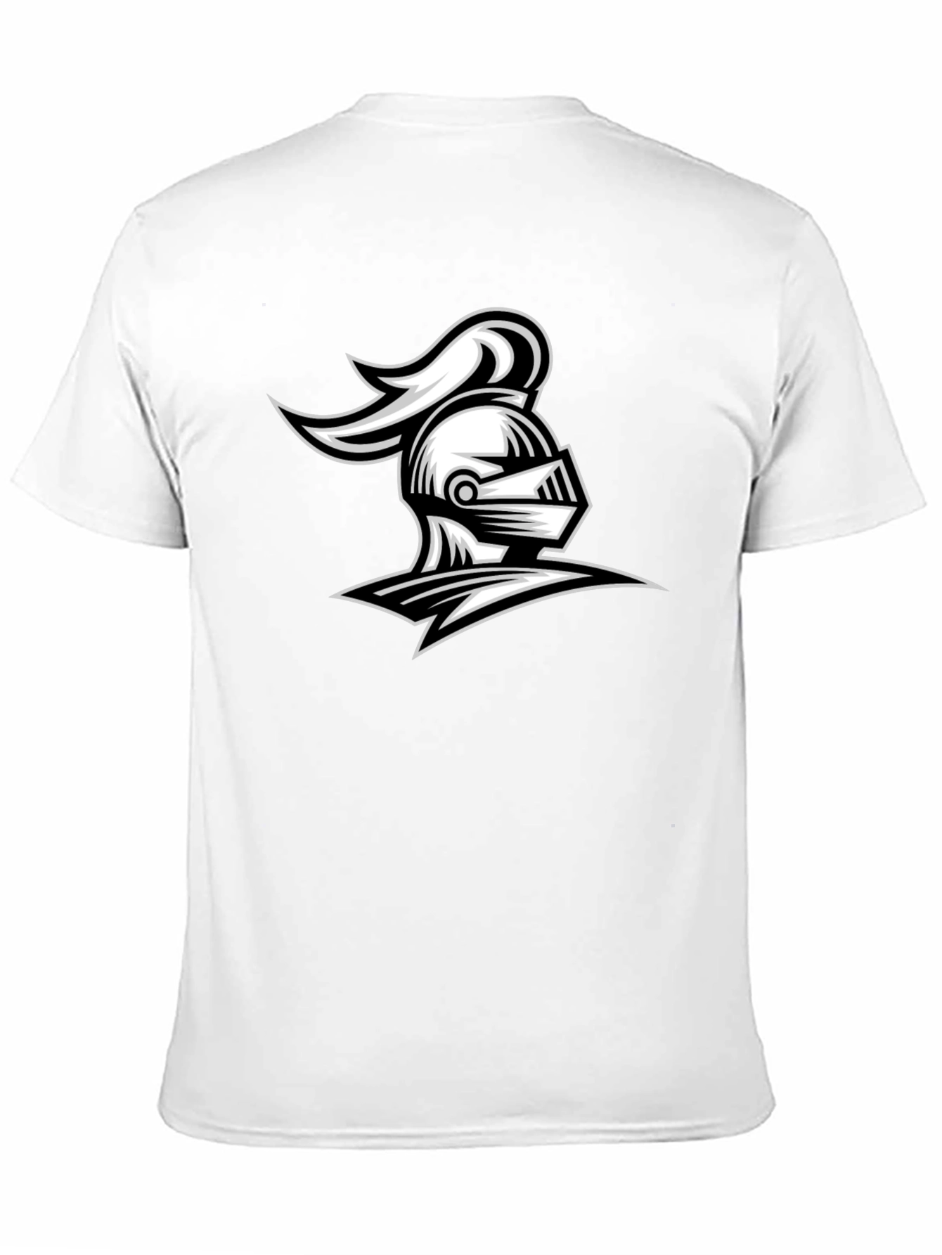 Knight Helmet Graphic Tee - Black Cotton
