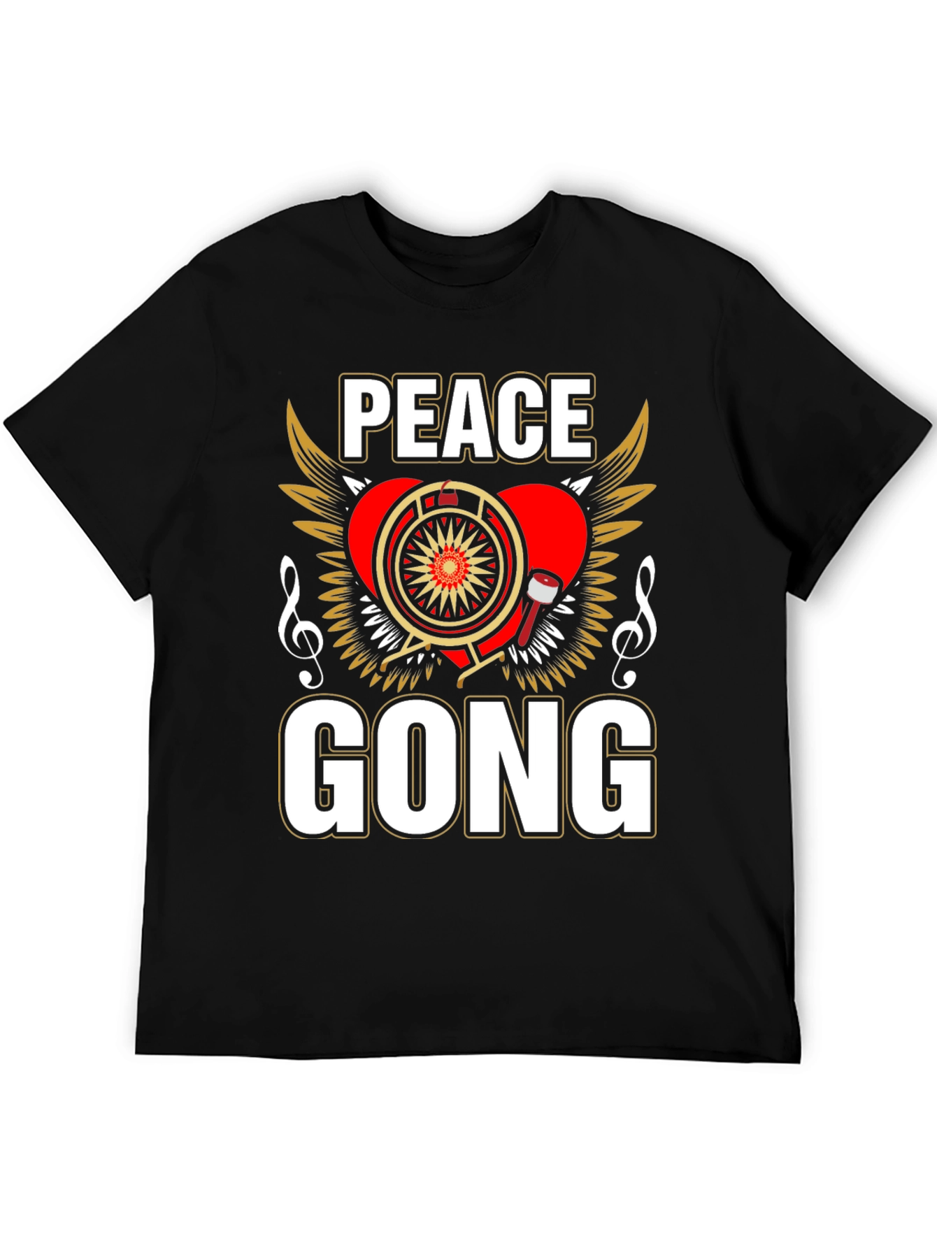 Peace Gong T-Shirt - Musical Humor Tee