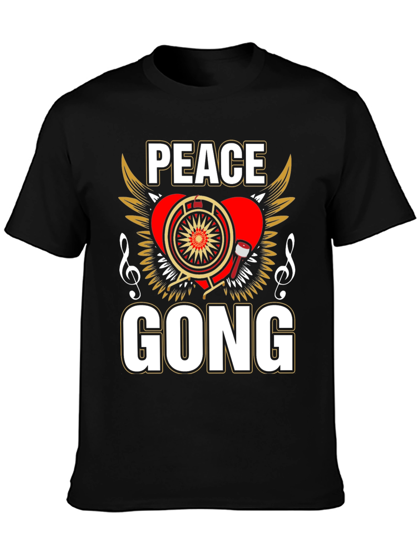 Peace Gong T-Shirt - Musical Humor Tee