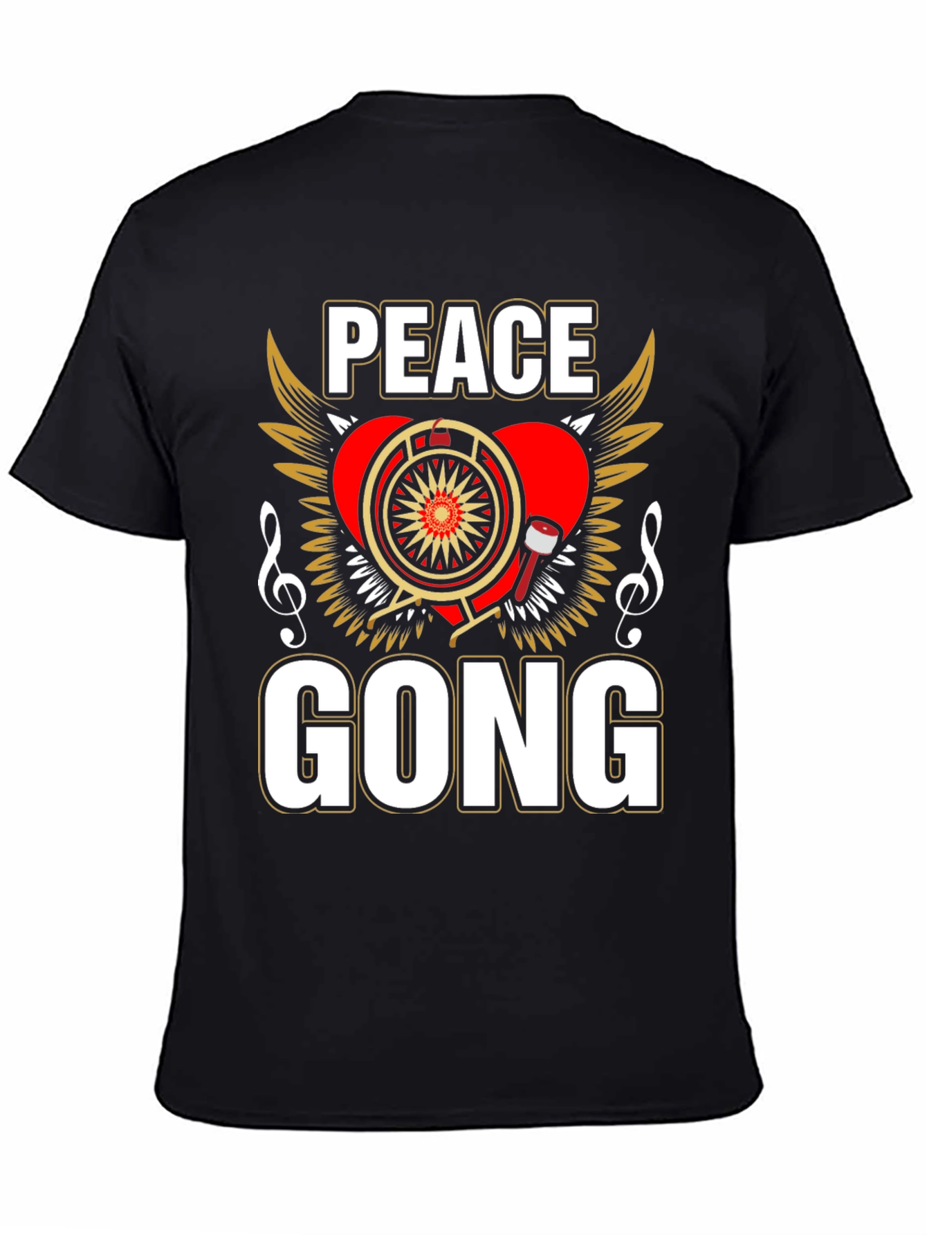 Peace Gong T-Shirt - Musical Humor Tee