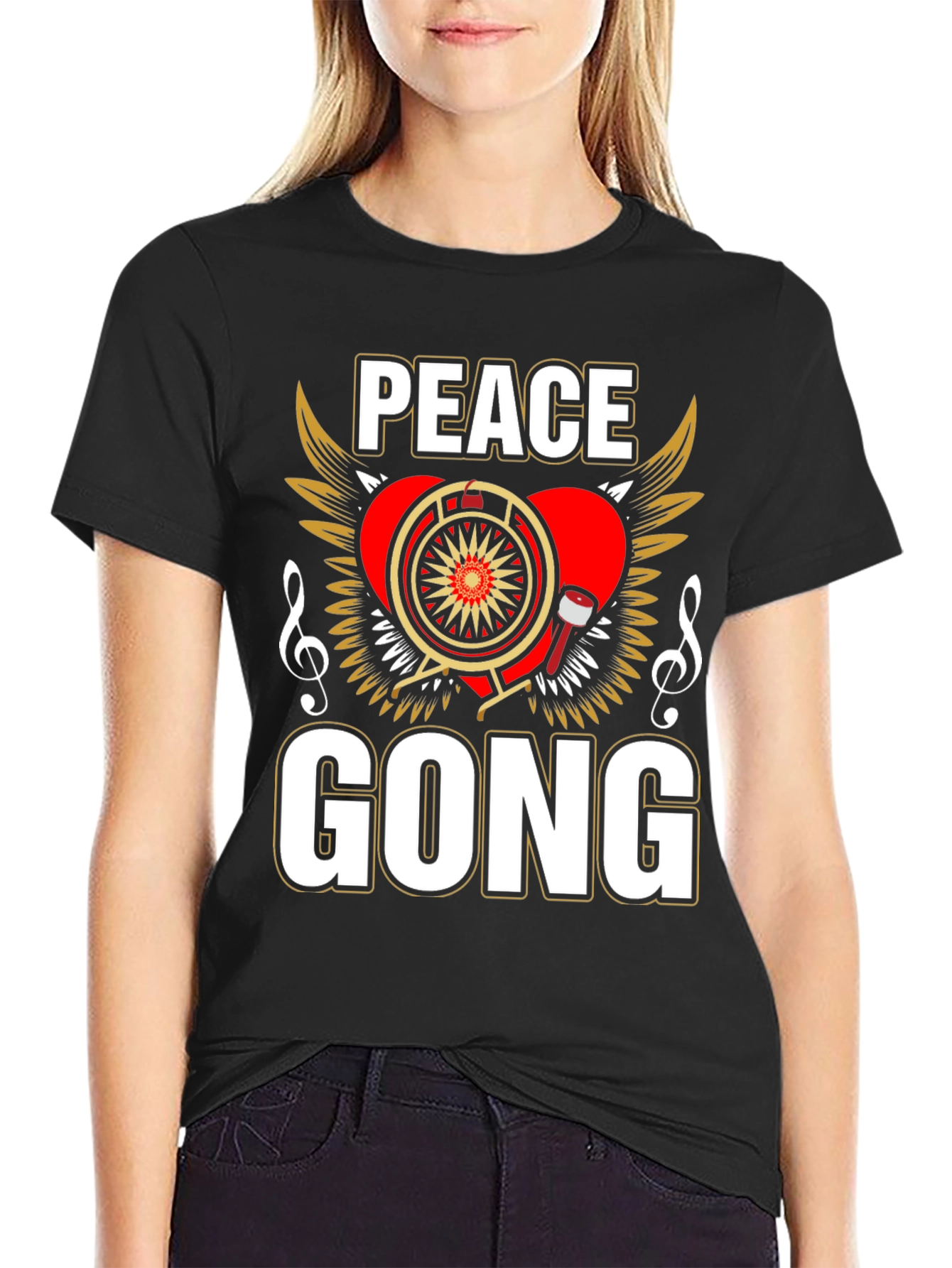 Peace Gong T-Shirt - Musical Humor Tee