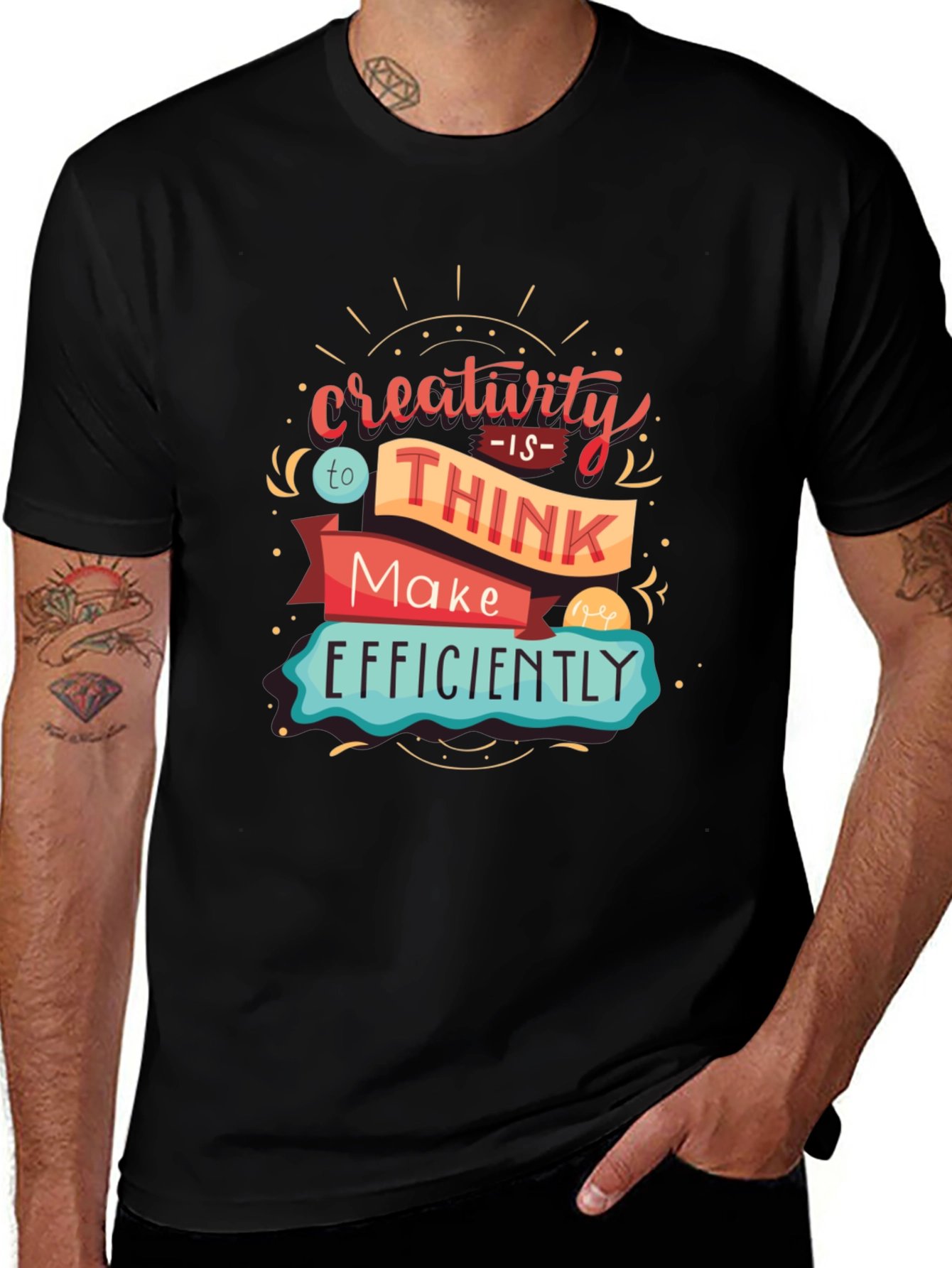 Creativity Graphic T-Shirt - Think & Make Efficiently